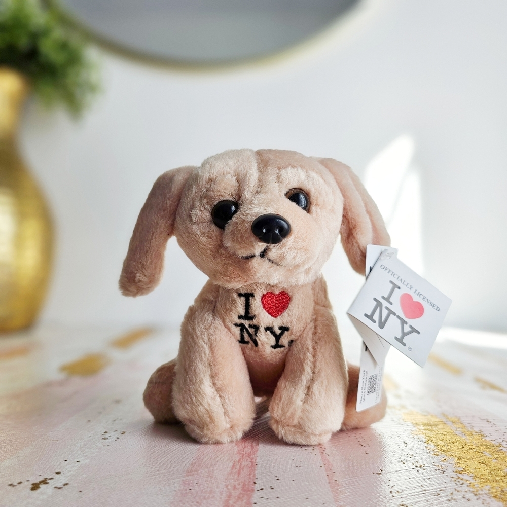 I Love NY Plush Puppy Officially Licensed New York Souvenir Dog NWT Gift